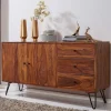 Wohnen Sideboards<Elegantes Loft Sideboard aus Sheesham Holz - Basserini