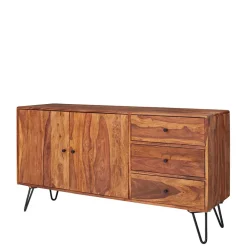 Wohnen Sideboards<Elegantes Loft Sideboard aus Sheesham Holz - Basserini