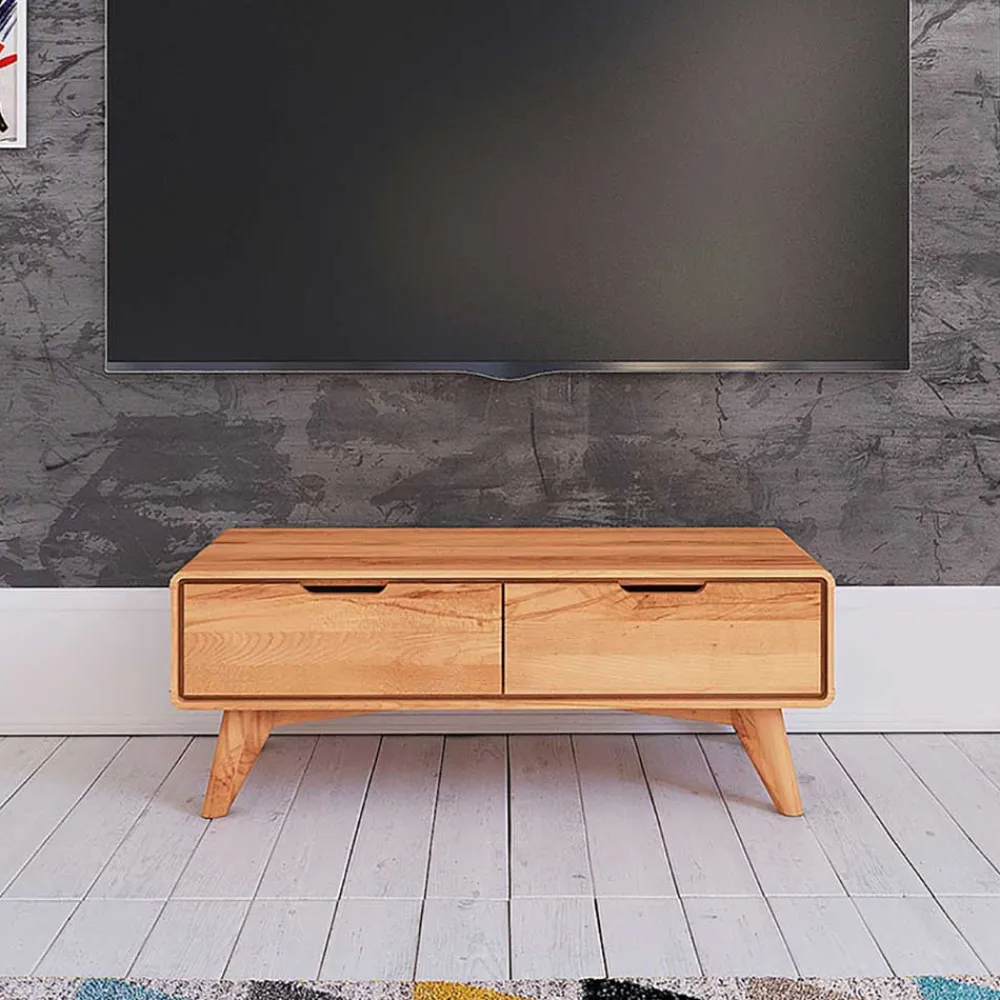 Wohnen Tv & Hifi-Möbel|Lowboards<Elegantes TV Lowboard aus Kernbuche Holz - Junola