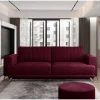 Wohnen Sofas<2er Bettsofa in Dunkelrot - matter Samt - Lanaco