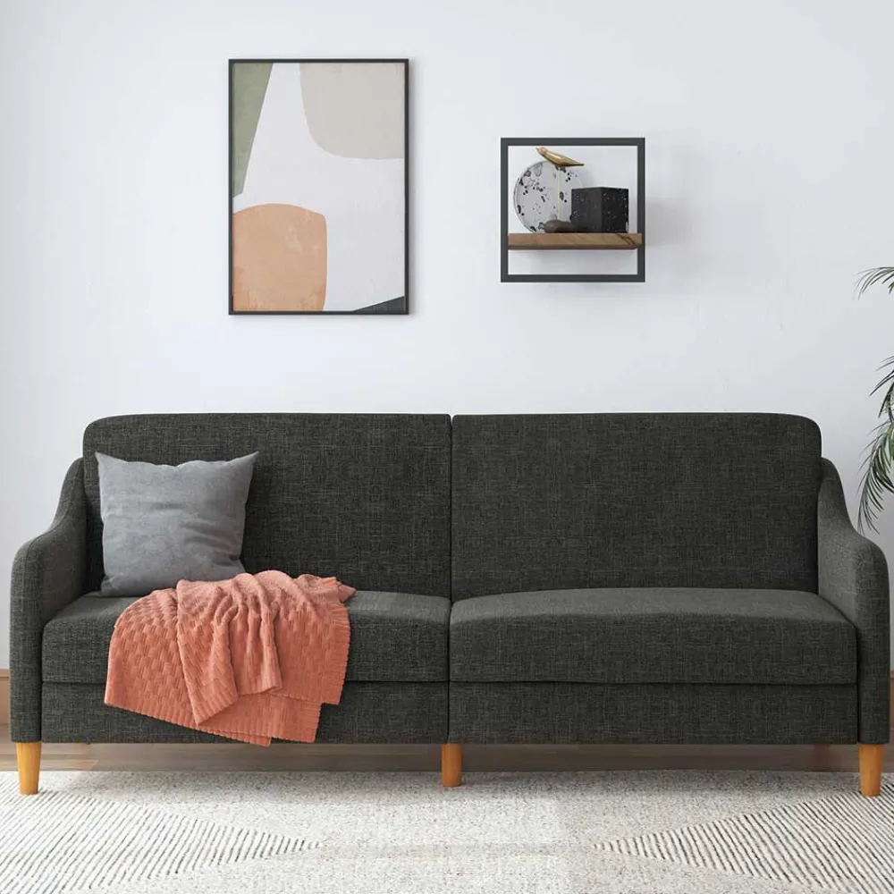Wohnen Betten|Sofas<3er Bettsofa in Grau Stoffbezug - Tabara
