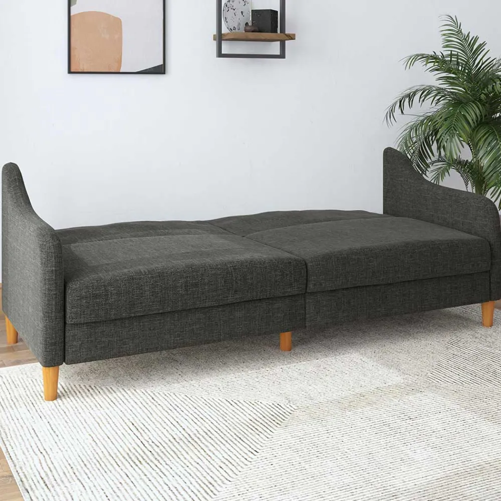 Wohnen Betten|Sofas<3er Bettsofa in Grau Stoffbezug - Tabara