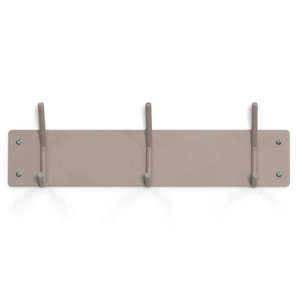 Wohnen Garderoben<3er Hakenleiste Garderobe in Taupe - Zella