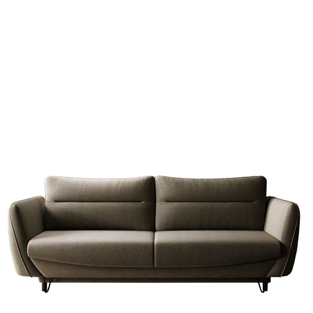 Wohnen Betten|Sofas<3er Schlafcouch in Graubraun meliert - Milor