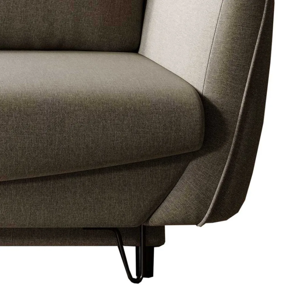 Wohnen Betten|Sofas<3er Schlafcouch in Graubraun meliert - Milor