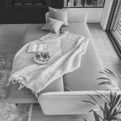 Wohnen Betten|Sofas<3er Schlafcouch in Graubraun meliert - Milor