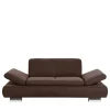 Wohnen Sofas<2er Sofa in Braun Veloursbezug - Delnoto