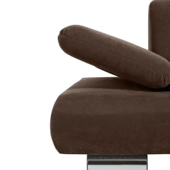 Wohnen Sofas<2er Sofa in Braun Veloursbezug - Delnoto