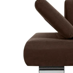 Wohnen Sofas<2er Sofa in Braun Veloursbezug - Delnoto