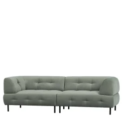 Wohnen Sofas<3er Wohnzimmercouch in Graugrün Samt - Persona