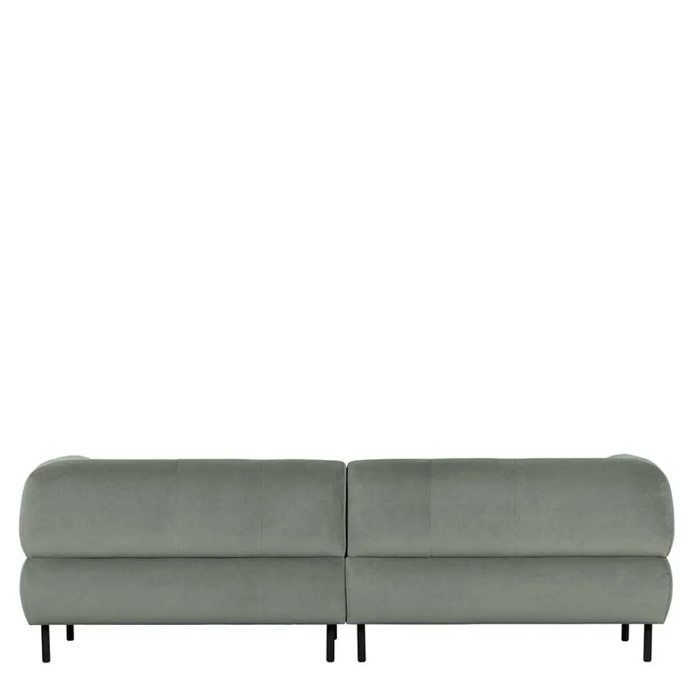 Wohnen Sofas<3er Wohnzimmercouch in Graugrün Samt - Persona