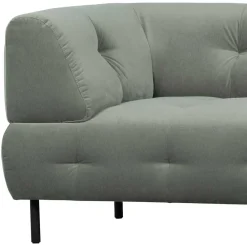 Wohnen Sofas<3er Wohnzimmercouch in Graugrün Samt - Persona