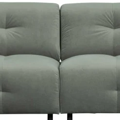 Wohnen Sofas<3er Wohnzimmercouch in Graugrün Samt - Persona