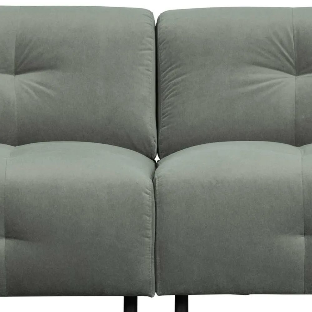 Wohnen Sofas<3er Wohnzimmercouch in Graugrün Samt - Persona