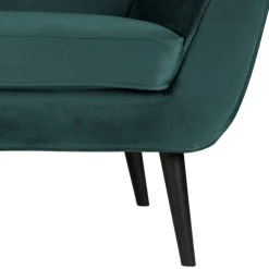 Wohnen Sofas<2,5er Wohnzimmercouch in Petrol Blau & Schwarz - Jerry