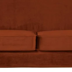 Wohnen Sofas<2,5er Wohnzimmercouch in Rost Braun & Schwarz - Susi