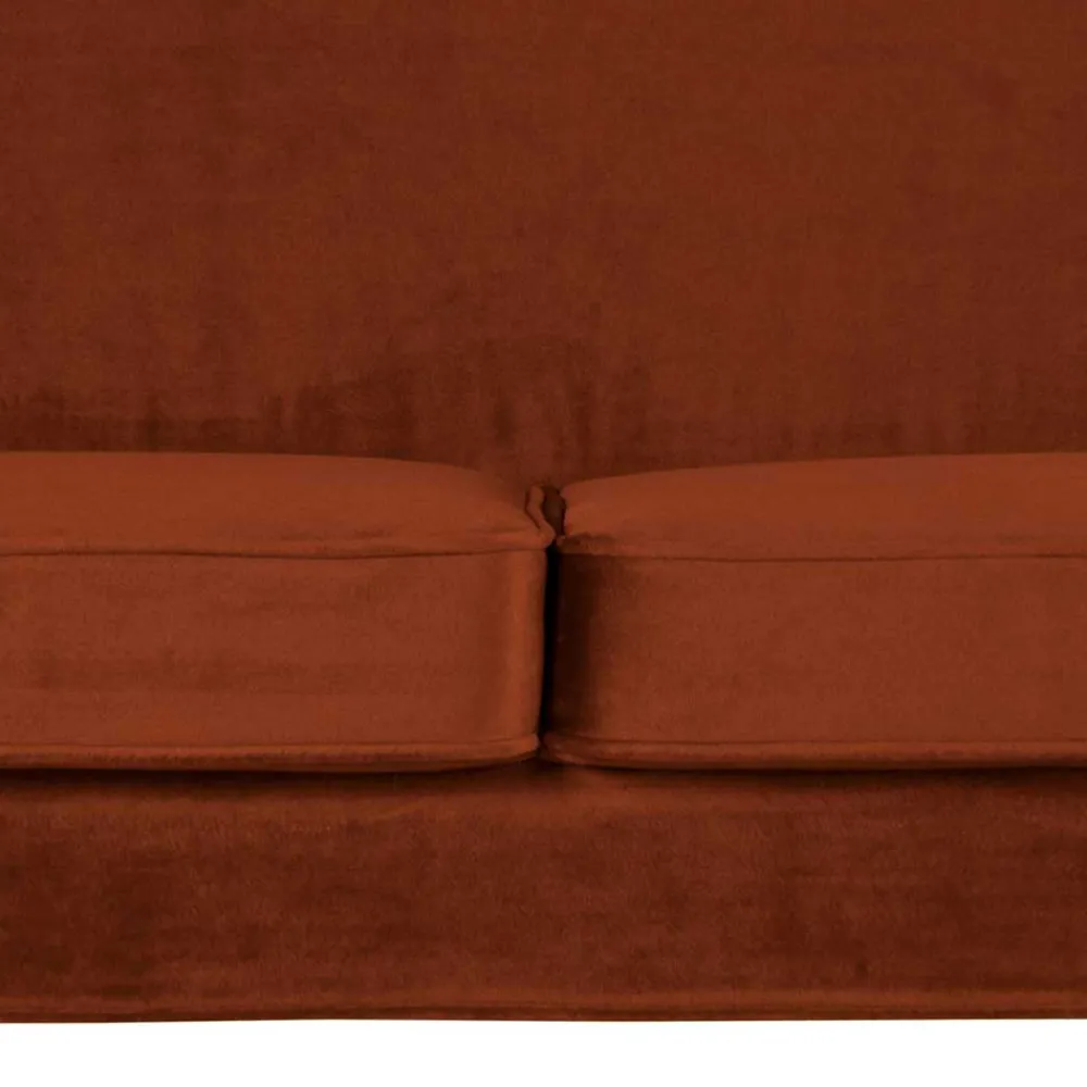 Wohnen Sofas<2,5er Wohnzimmercouch in Rost Braun & Schwarz - Susi