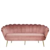 Wohnen Sofas<3er Wohnzimmersofa im Retrostil Muschel - Ciabeta