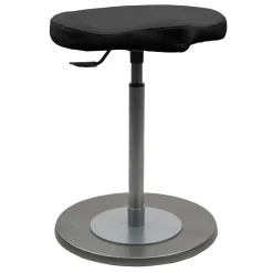Wohnen Hocker<Ergonomischer Bürohocker in Schwarz & Silber - Evillan