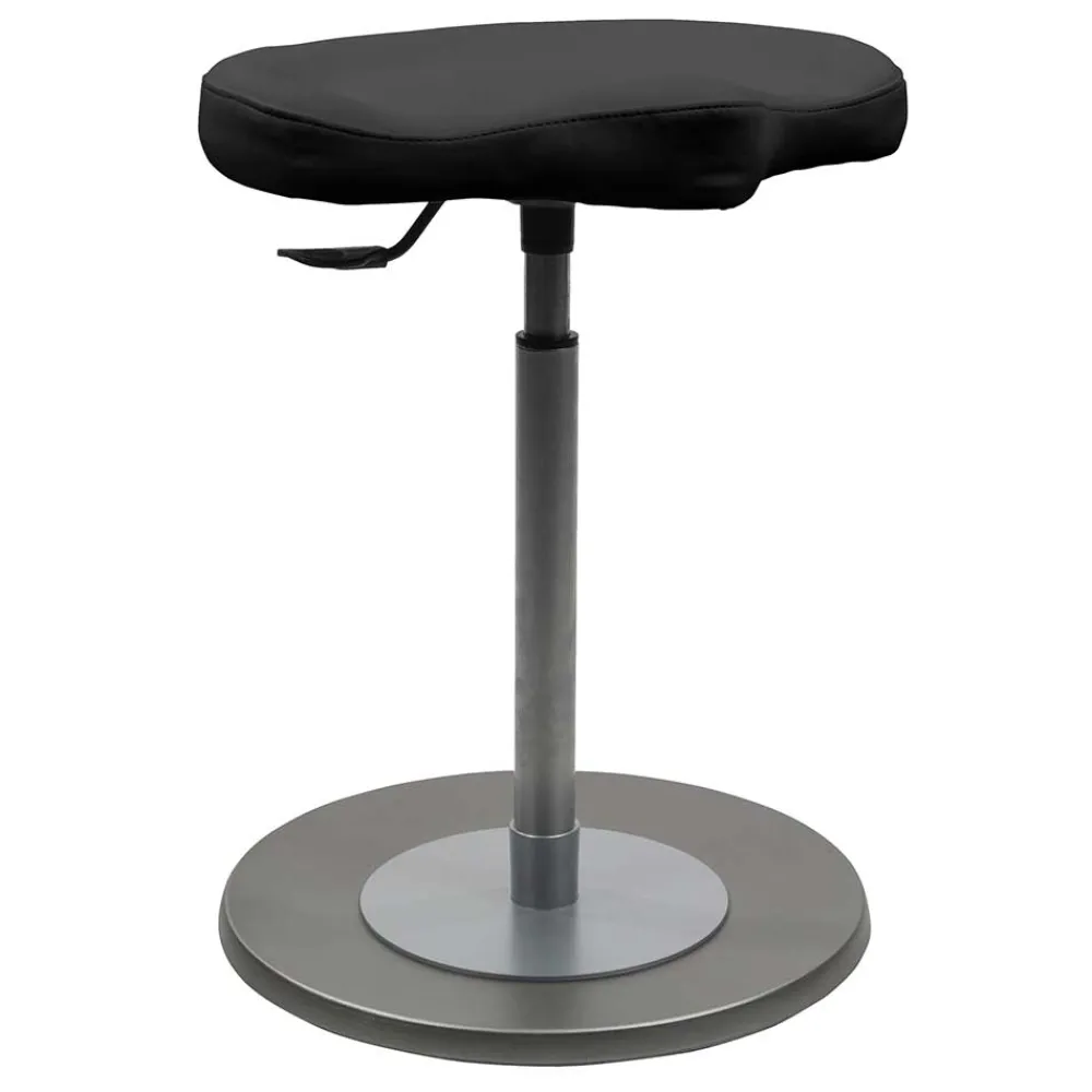 Wohnen Hocker<Ergonomischer Bürohocker in Schwarz & Silber - Evillan