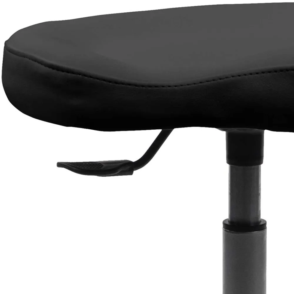Wohnen Hocker<Ergonomischer Bürohocker in Schwarz & Silber - Evillan