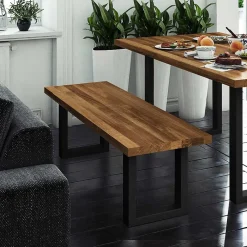 Wohnen Sitzbank<Essbank Manzey aus Wildeiche Massivholz