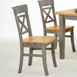 Wohnen Sitzgruppe<Essgruppe Jytte in Grau Kiefer (fünfteilig)