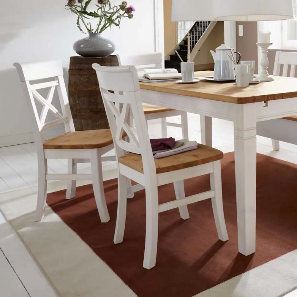 Wohnen Sitzgruppe<Essgruppe Lugon im Landhausstil (sechsteilig)