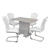 Wohnen Sitzgruppe<Essgruppe mit mit Betonoptik Tisch - Zyana (fünfteilig)
