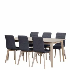 Wohnen Sitzgruppe<Essplatz Gruppe mit 6 Stühlen - Pessoa (siebenteilig)