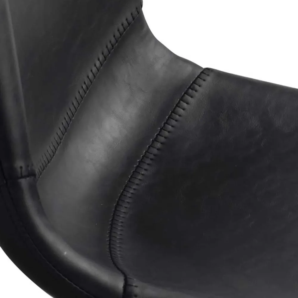 Wohnen Sitzgruppe<Esstisch & 6 schwarze Stühle - Flints (siebenteilig)