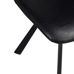 Wohnen Sitzgruppe<Esstisch & 6 schwarze Stühle - Flints (siebenteilig)