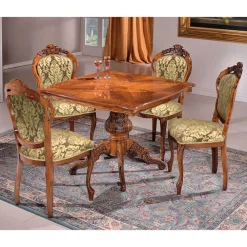 Wohnen Tische<Esstisch & Stühle im Barockstil - Vennezo (fünfteilig)