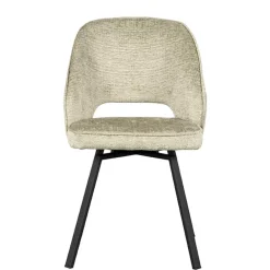 Wohnen Stühle<Esstisch Drehstuhl in Beige Struktursamt - Turena (2er Set)