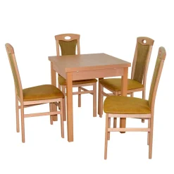 Wohnen Sitzgruppe<Esstisch Gruppe in Buche - Kerneta (fünfteilig)