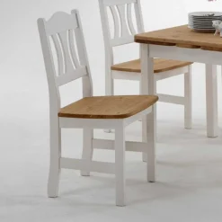 Wohnen Sitzgruppe<Esstisch mit Stühlen Vipe in Weiß (fünfteilig)