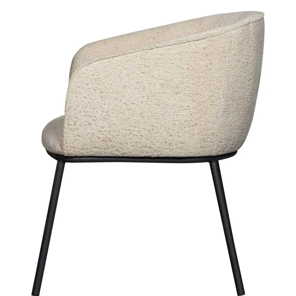 Wohnen Stühle<Esstisch Sessel in Beigegrau Boucle - Ayfina