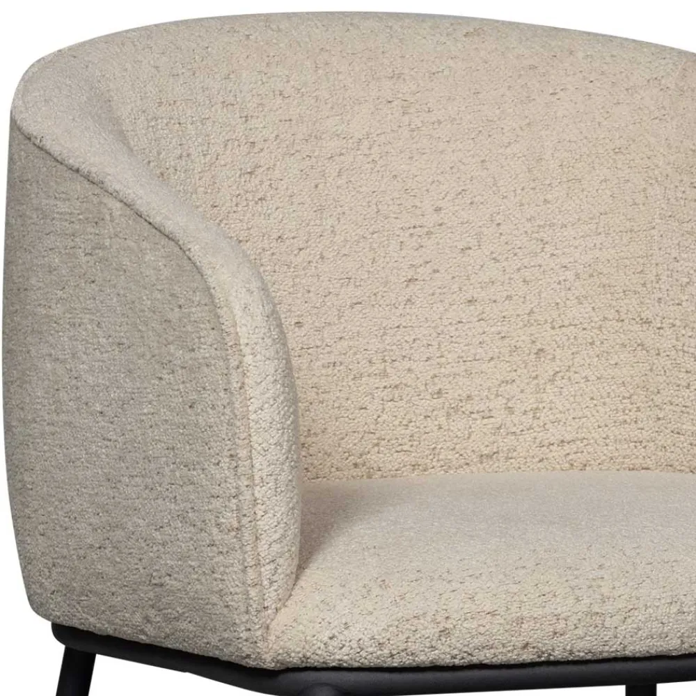 Wohnen Stühle<Esstisch Sessel in Beigegrau Boucle - Ayfina