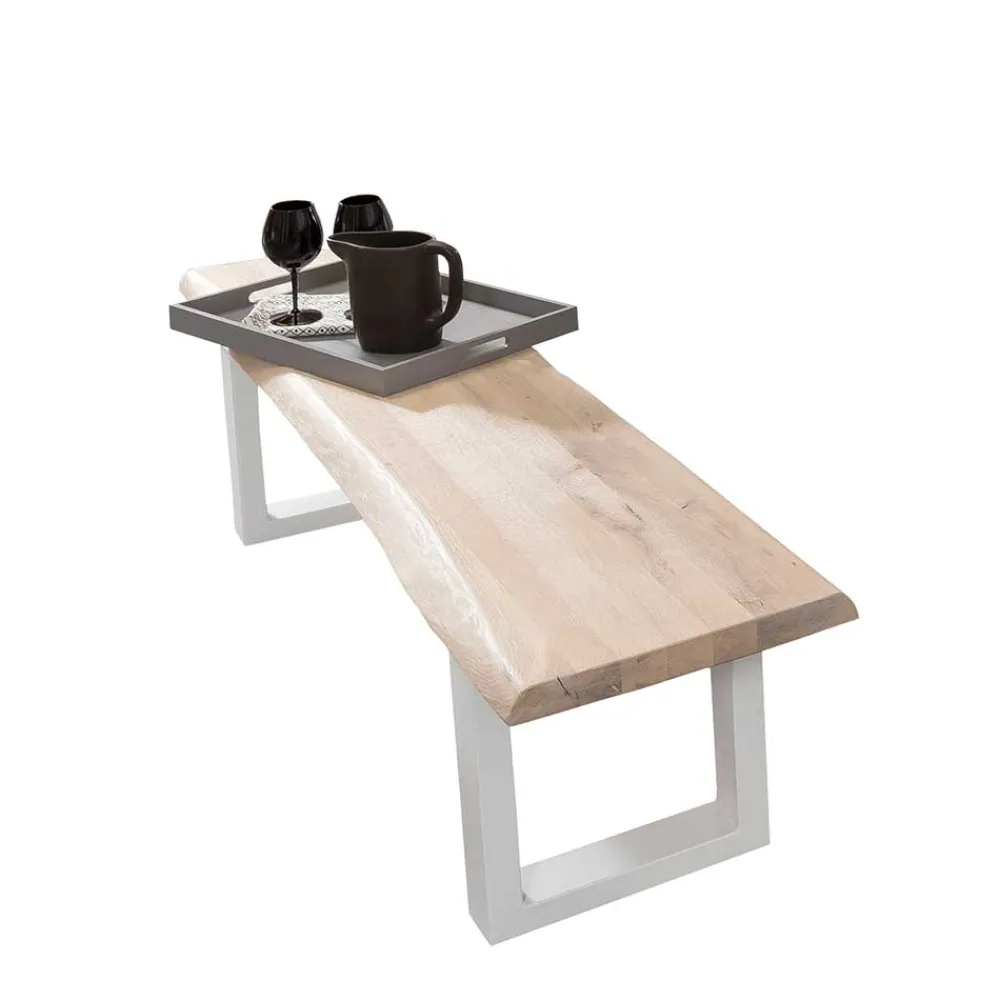 Wohnen Sitzbank<Esstisch Sitzbank mit Baumkante - Tilveta