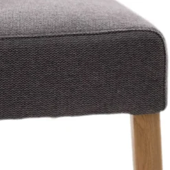 Wohnen Sitzbank<Esstisch Sofa Bank in Dunkelgrau Stoff Velours - Merka
