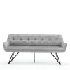 Wohnen Sitzbank<Esstisch Sofa in Grau Velours - Reymonda