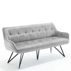 Wohnen Sitzbank<Esstisch Sofa in Grau Velours - Reymonda