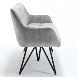 Wohnen Sitzbank<Esstisch Sofa in Grau Velours - Reymonda