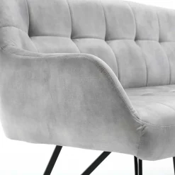 Wohnen Sitzbank<Esstisch Sofa in Grau Velours - Reymonda