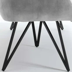 Wohnen Sitzbank<Esstisch Sofa in Grau Velours - Reymonda