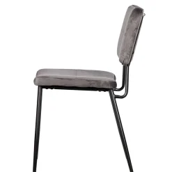 Wohnen Stühle<Esstisch Stühle in Samt Anthrazit - Mellevos (2er Set)
