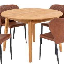 Wohnen Sitzgruppe<Esstischgruppe im Skandi Design - Fjord (fünfteilig)
