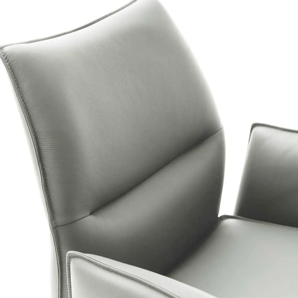 Wohnen Stühle<Esstisch-Sessel aus Leder und Eichenholz - Azona (2er Set)