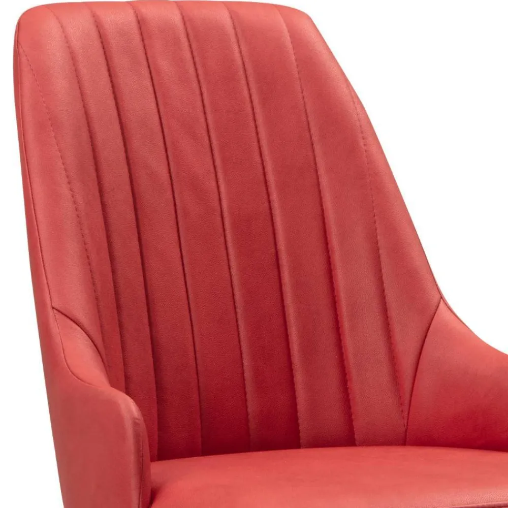 Wohnen Stühle<Esstischstühle in Rot Microfaser - Annipurk (2er Set)