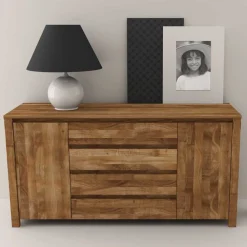 Wohnen Sideboards<Esszimmer Anrichte Nadalia aus Wildeiche Massivholz